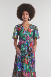 Gorman - Mariposa Glitter Party Top - print
