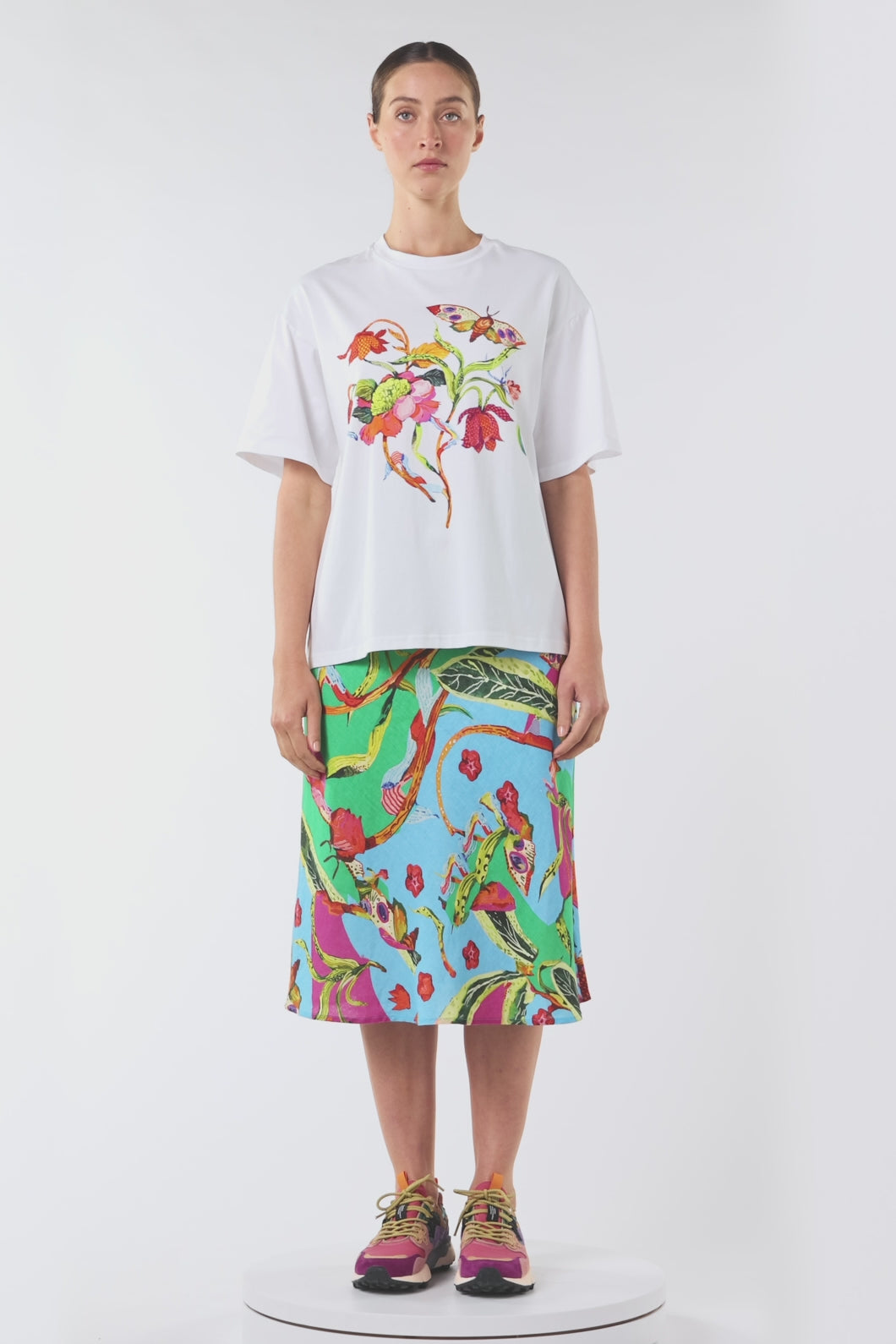 Gorman - Elara Placement Relaxed Tee - white