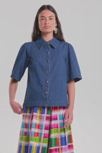 Gorman - Unwind Denim Shirt - mid-blue