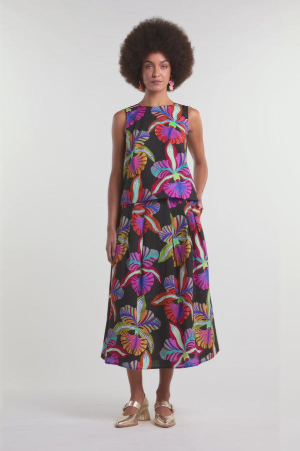 Gorman - Orchid Printed Tank - print