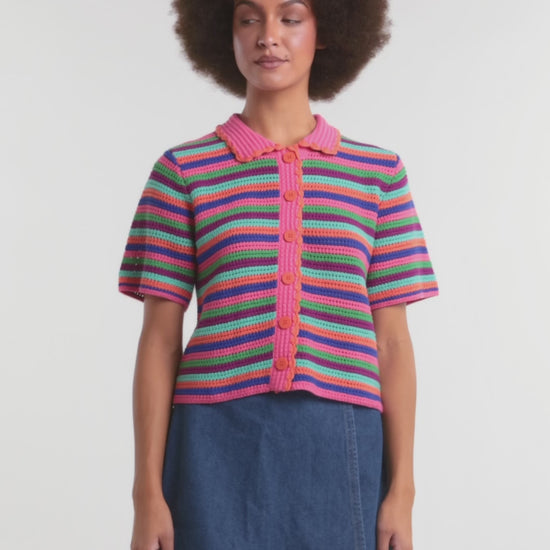Gorman - Study In Stripes Knit Polo Top - stripe