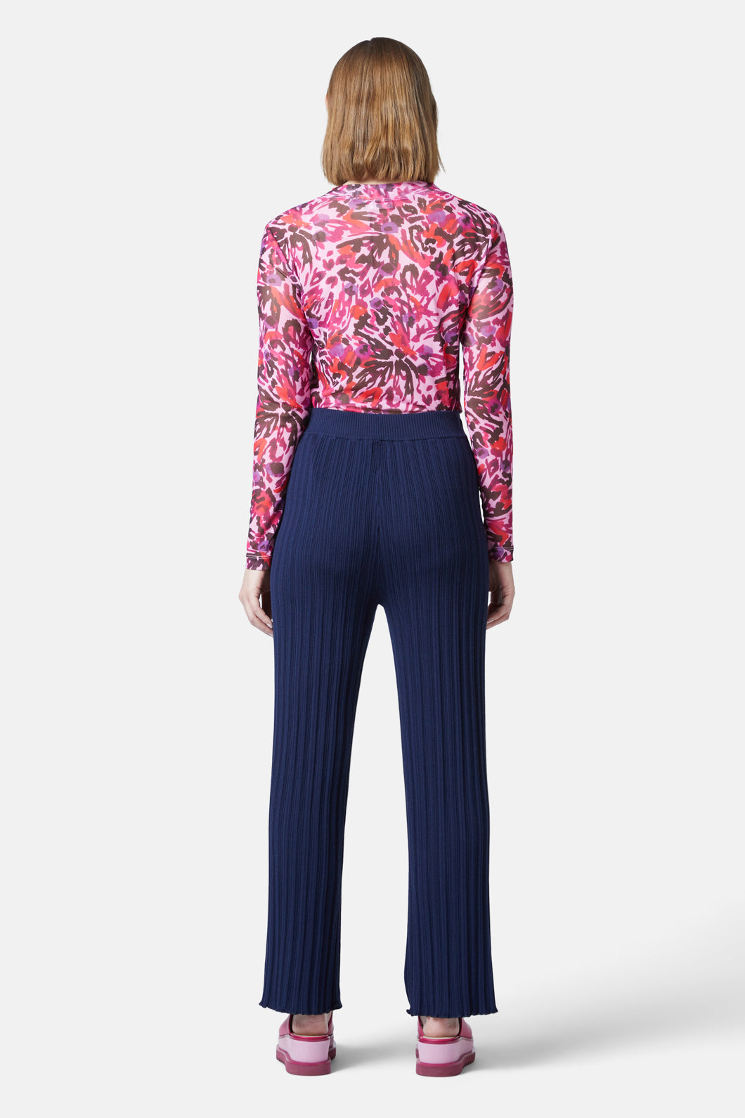 Gorman - Pleat Knit Pant - navy