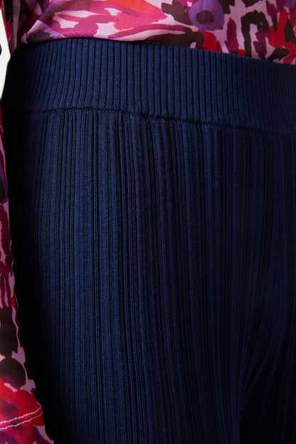 Gorman - Pleat Knit Pant - navy