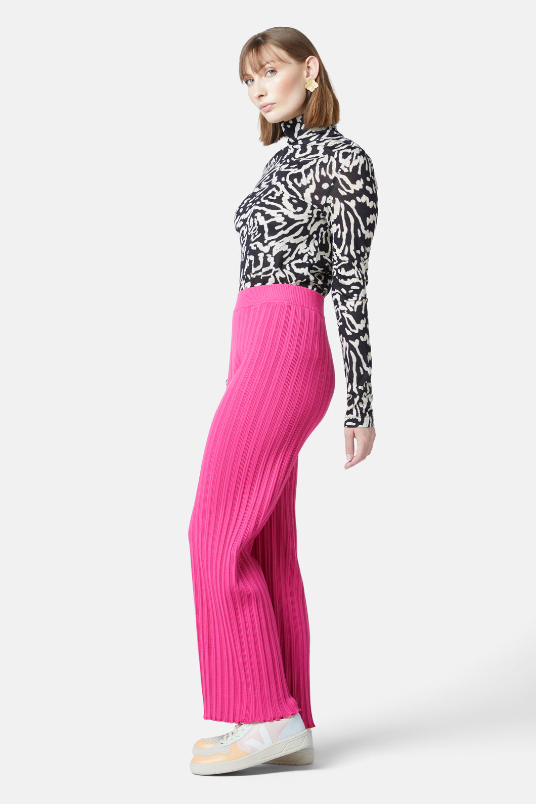 Gorman - Pleat Knit Pant - pink