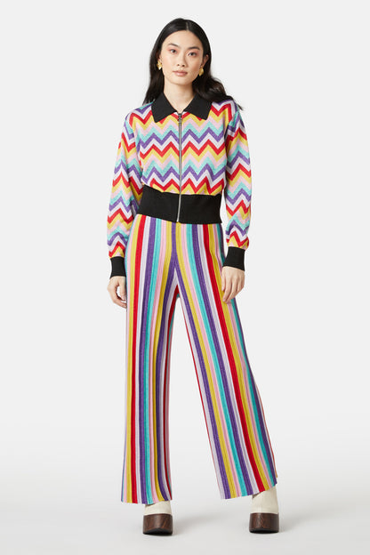 Gorman - Chevron Lurex Knit Jacket - multi
