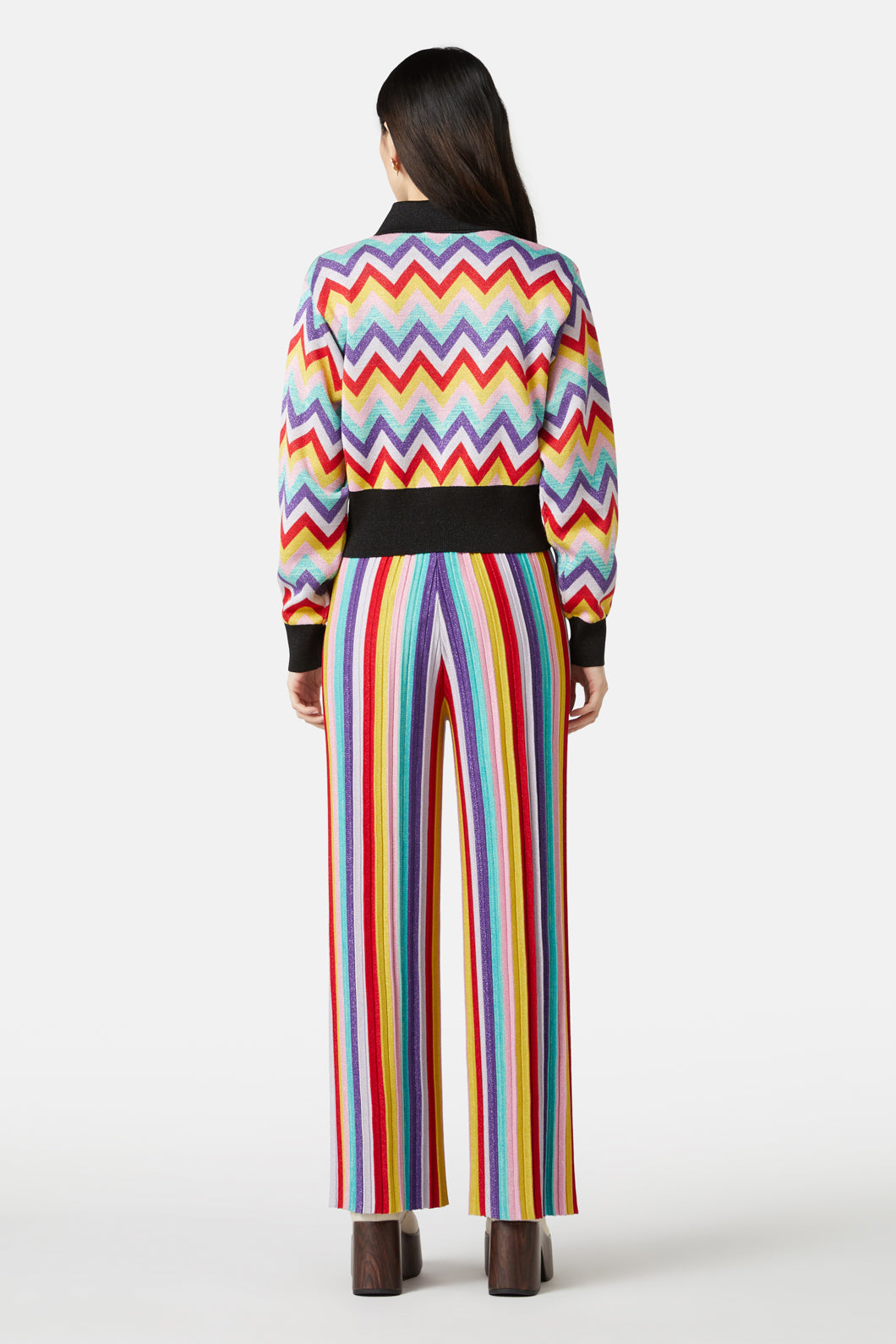 Gorman - Chevron Lurex Knit Jacket - multi