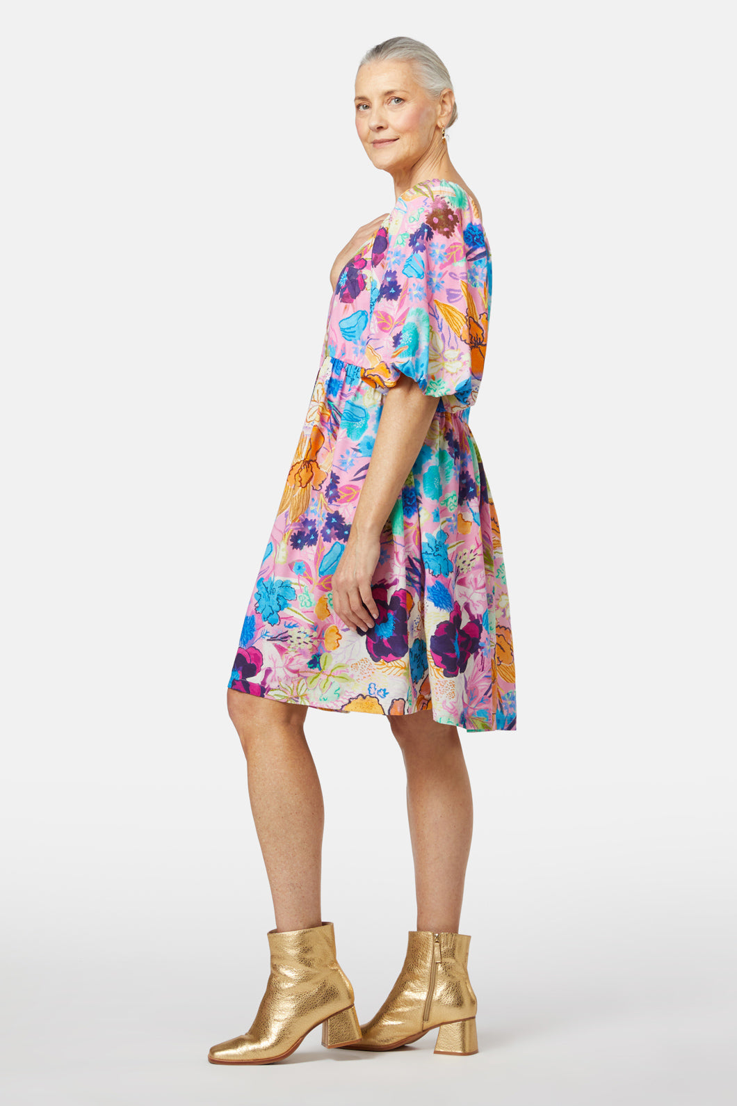 Gorman - Flora Rosa Dupion Dress - print