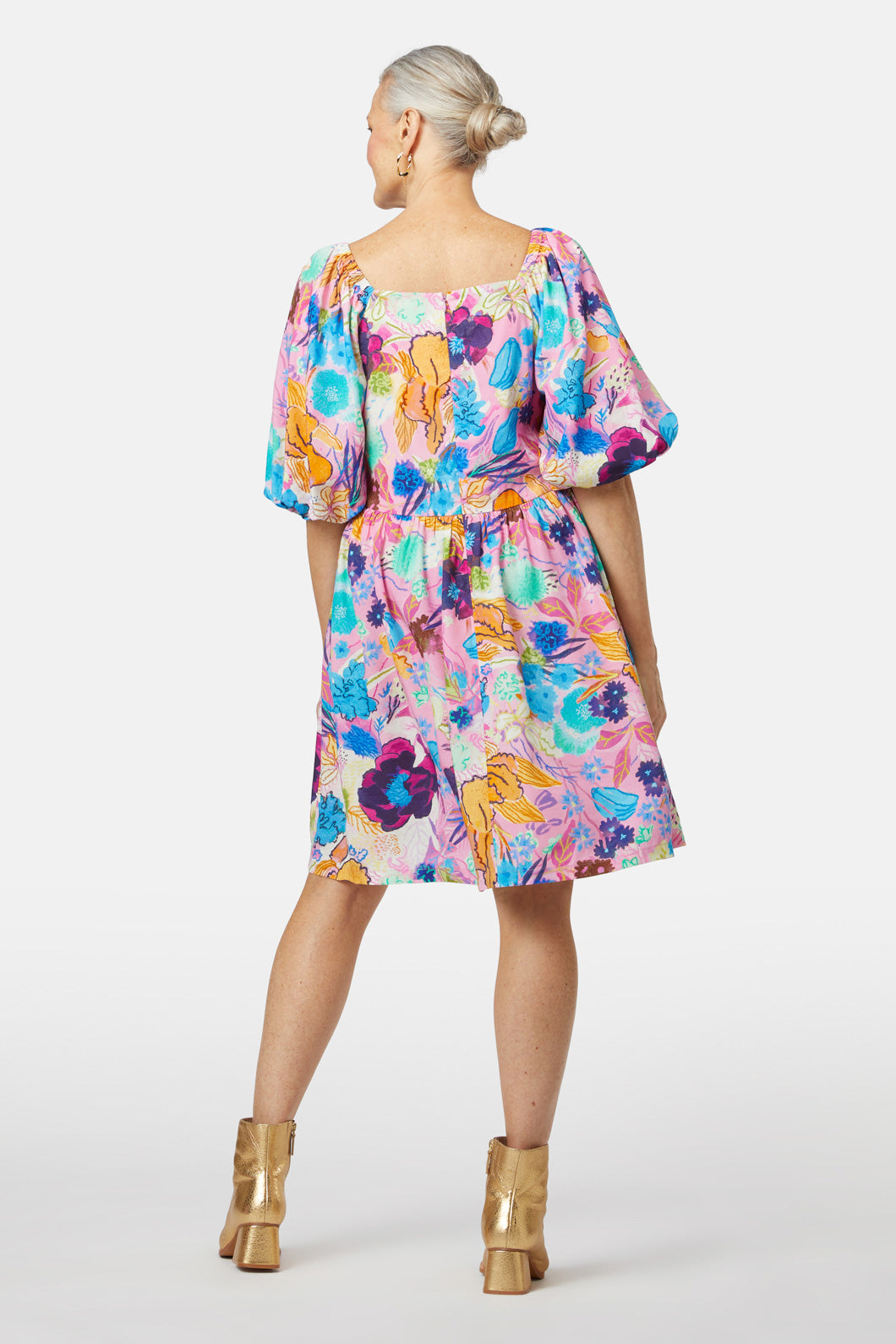 Gorman - Flora Rosa Dupion Dress - print