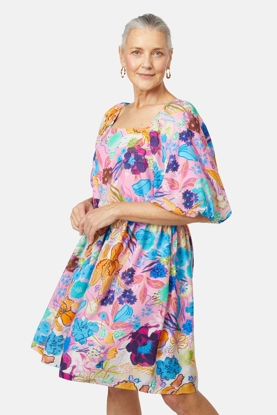 Gorman - Flora Rosa Dupion Dress - print