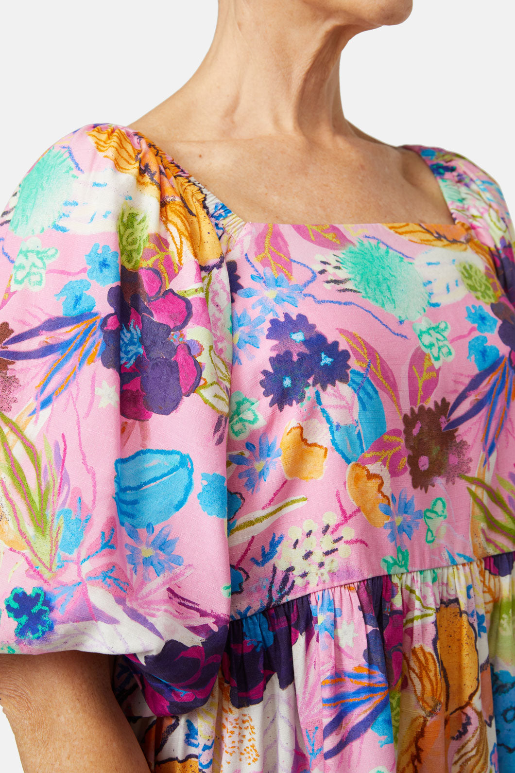 Gorman - Flora Rosa Dupion Dress - print