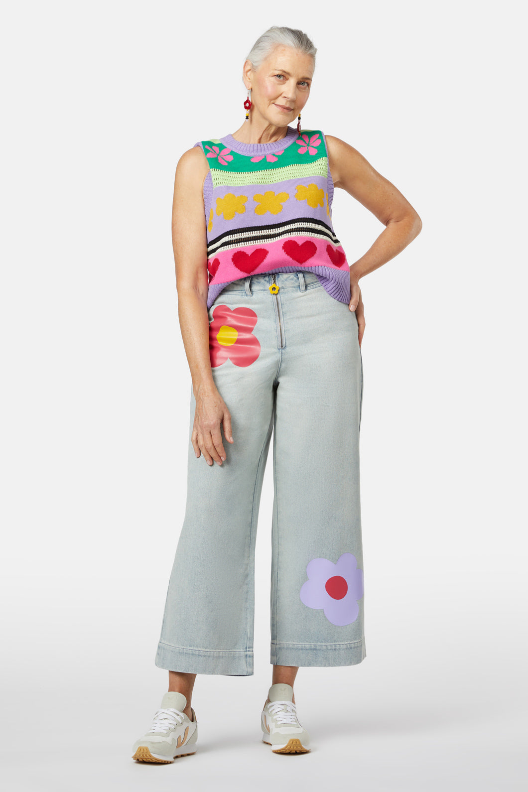 Gorman - Stencil Floral Jean - light-denim