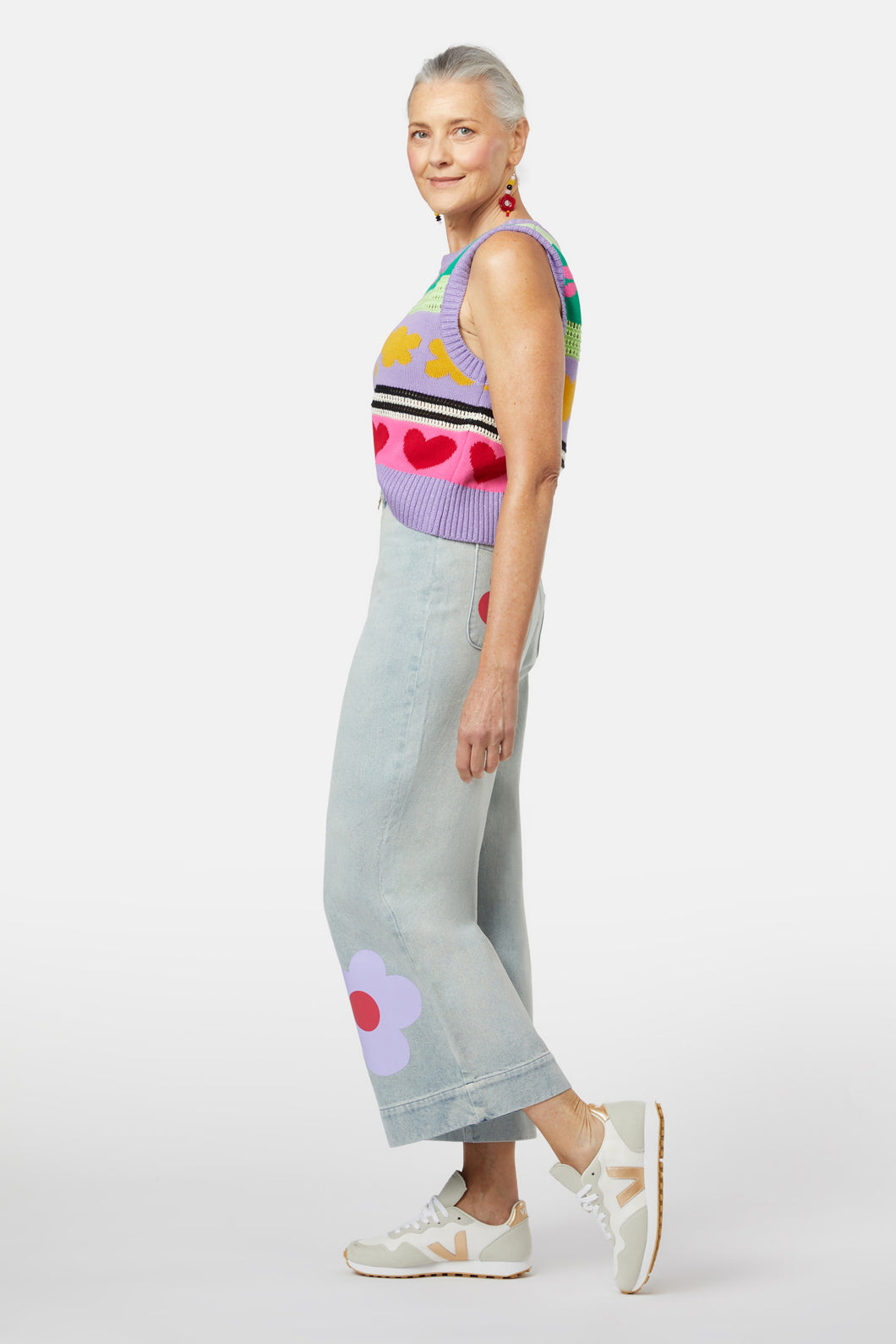 Gorman - Stencil Floral Jean - light-denim