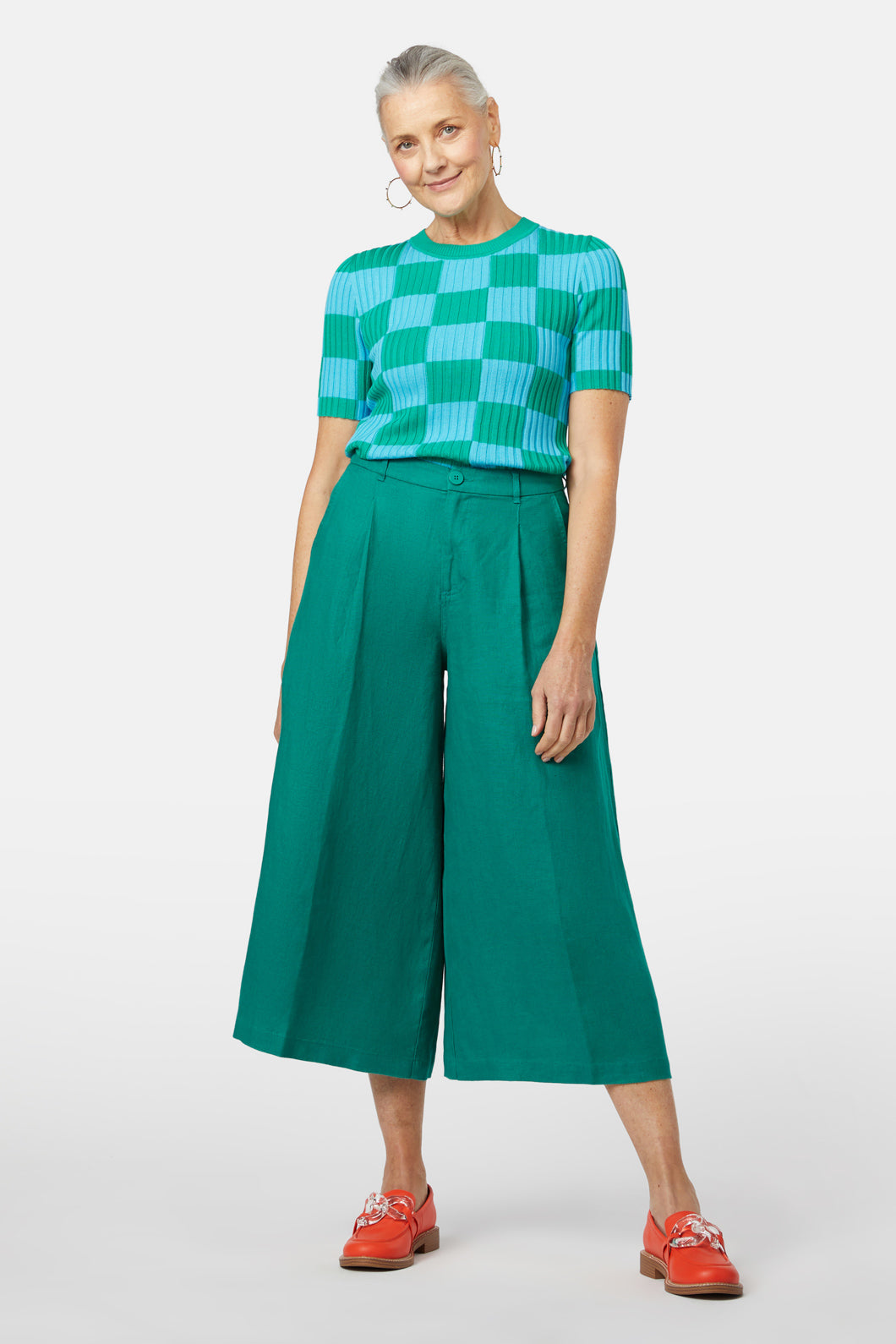Gorman - Linen Culotte - green