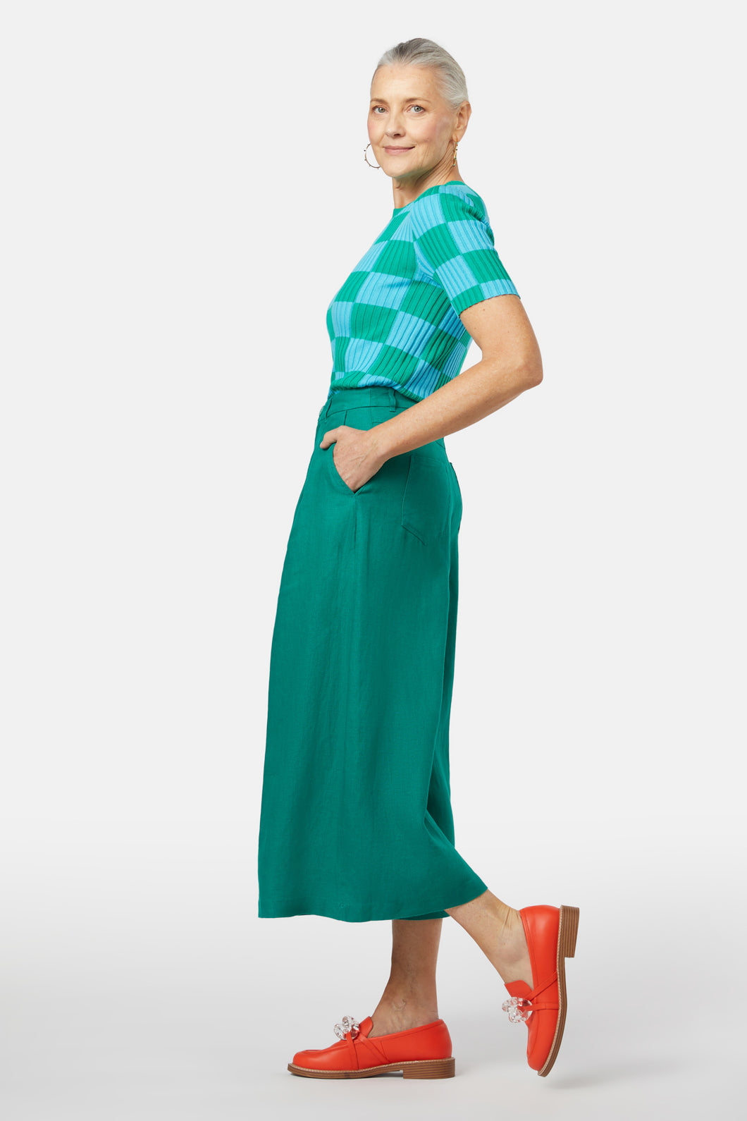 Gorman - Linen Culotte - green