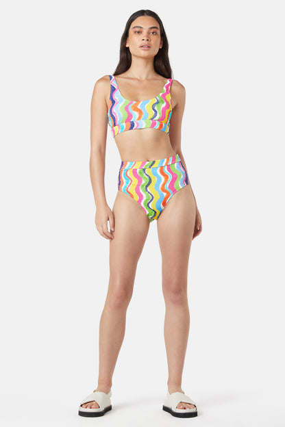 Gorman - Beach Stripe Bikini Top - print