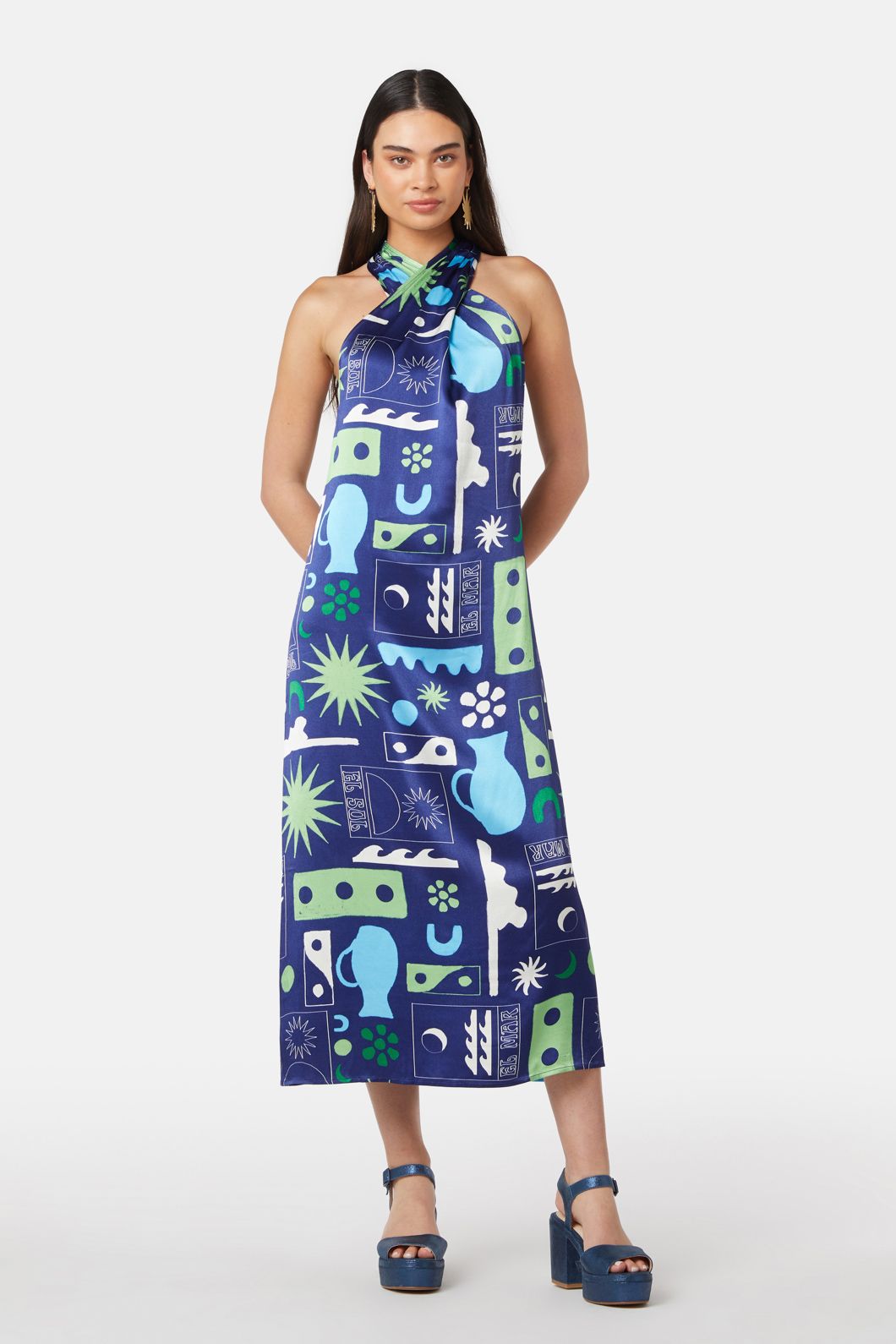 Gorman - El Verano Halter Slip Dress - print
