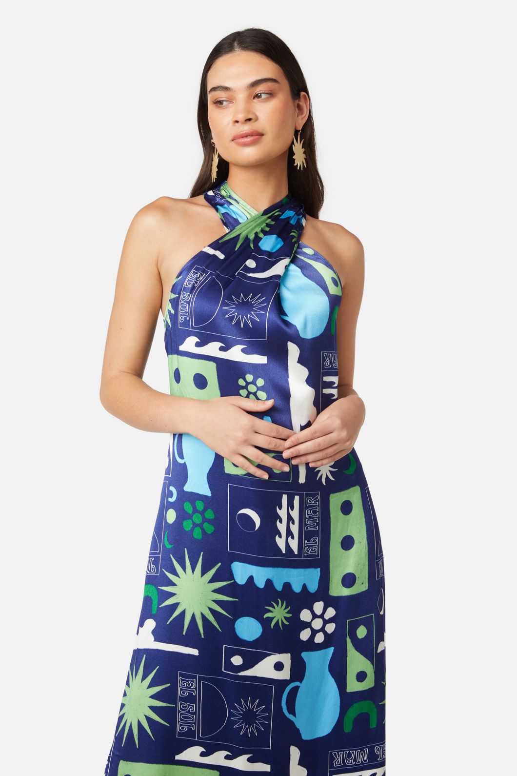 Gorman - El Verano Halter Slip Dress - print