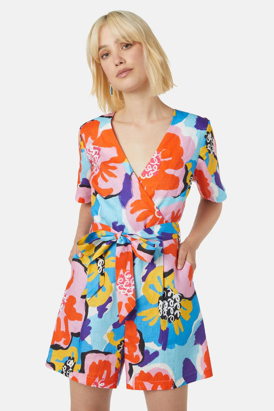 Gorman - Florentina Linen Playsuit - print