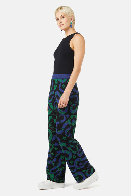 Gorman - Flower Snake Knit Pant - print