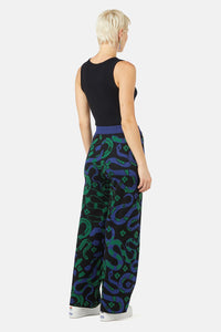 Gorman - Flower Snake Knit Pant - print