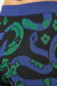 Gorman - Flower Snake Knit Pant - print