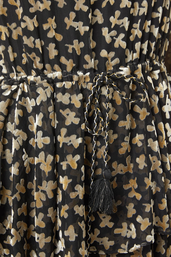 Gorman - Champaign Bubbles Devore Dress - gold