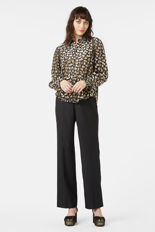 Gorman - Champagne Bubbles Devore Shirt - gold