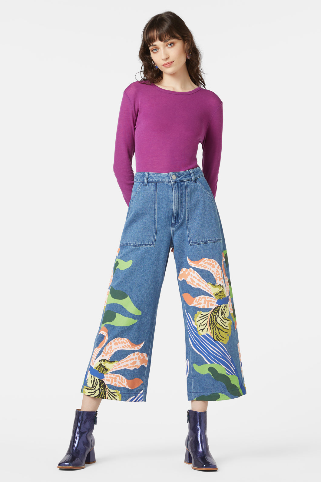 Gorman - Orchid Oasis Jean - mid-blue