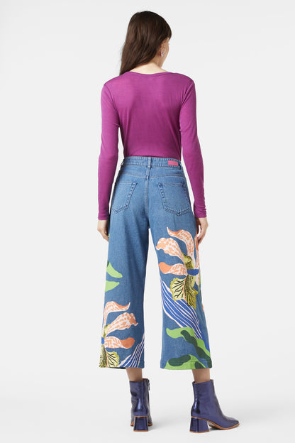 Gorman - Orchid Oasis Jean - mid-blue
