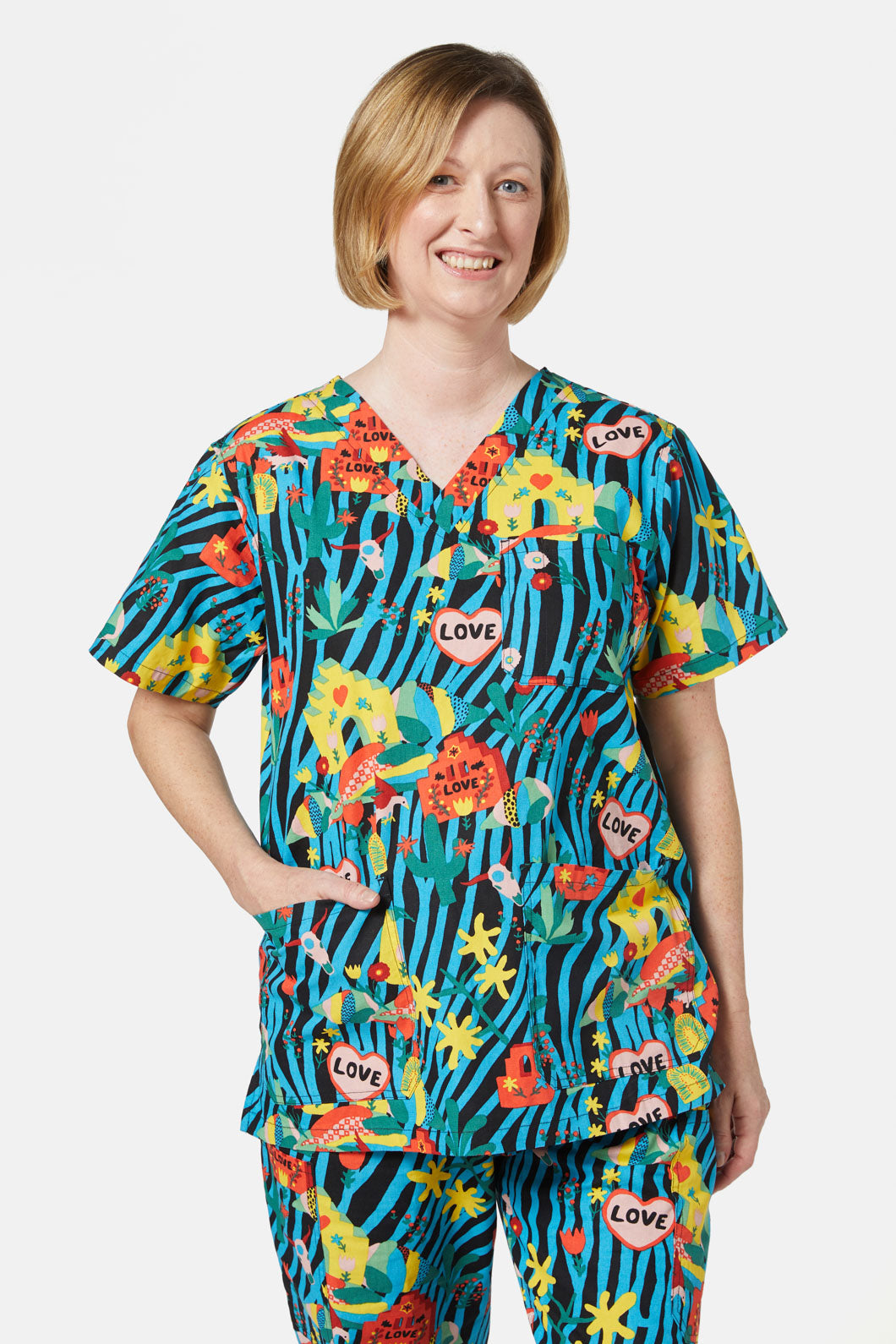 Gorman - River Of Love Scrub Set - print