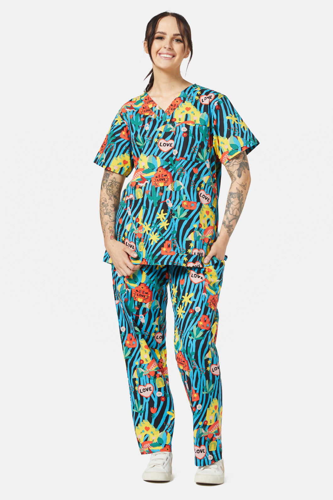 Gorman - River Of Love Scrub Set - print