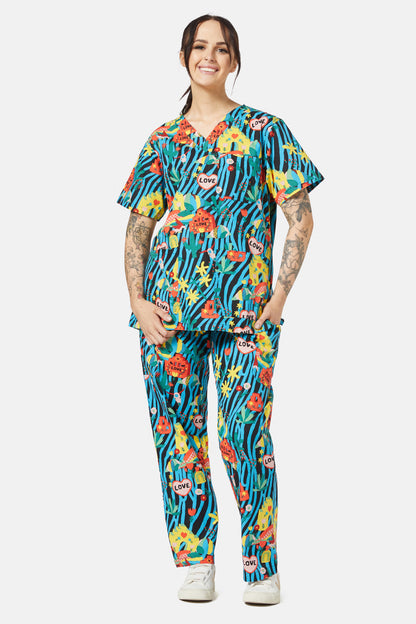 Gorman - River Of Love Scrub Set - print