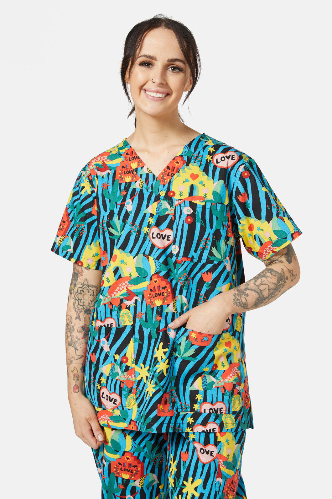 Gorman - River Of Love Scrub Set - print