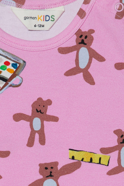 Gorman - Teddy's Picnic Baby SS Tee - pink
