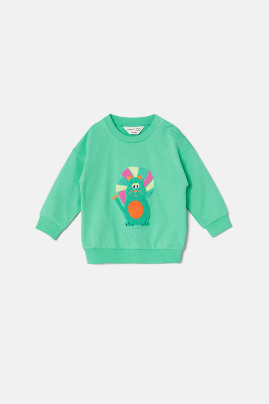 Gorman - Lion Baby Sweater - green