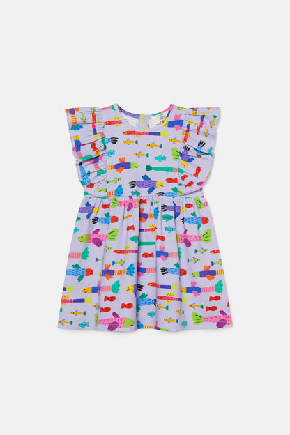 Gorman - Here Fishy Baby Dress - lilac